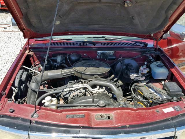 1B7GL23Y6SS358956 - 1995 DODGE DAKOTA MAROON photo 7