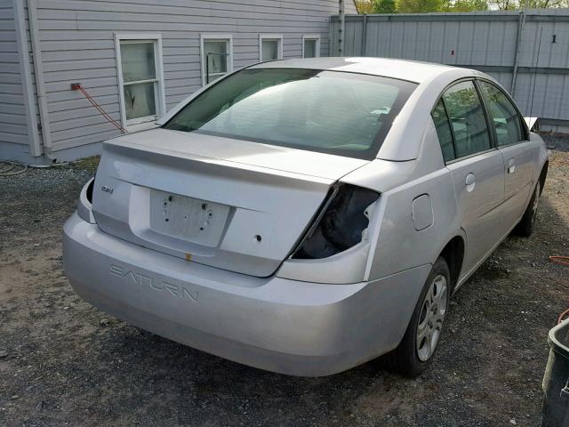 1G8AJ52F14Z200493 - 2004 SATURN ION LEVEL SILVER photo 4