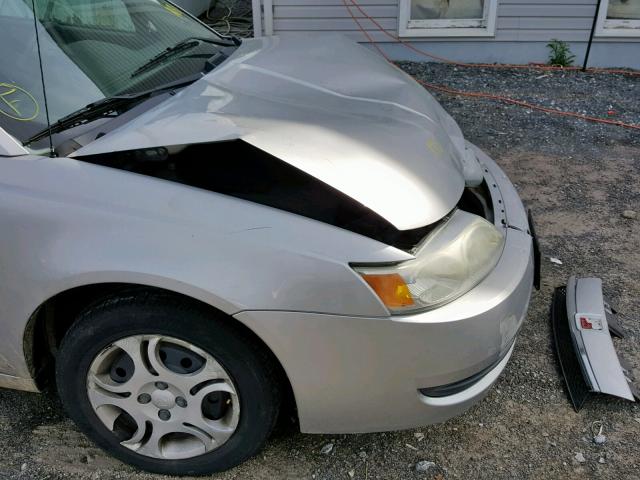 1G8AJ52F14Z200493 - 2004 SATURN ION LEVEL SILVER photo 9