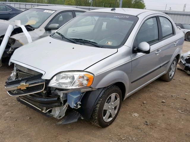 KL1TD5DE6BB184332 - 2011 CHEVROLET AVEO LS SILVER photo 2