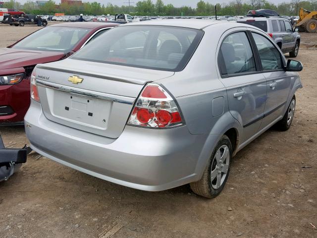 KL1TD5DE6BB184332 - 2011 CHEVROLET AVEO LS SILVER photo 4