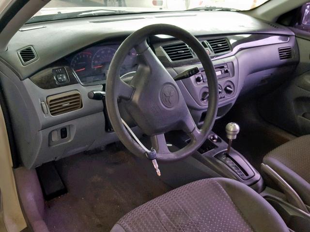 JA3AJ26E53U011510 - 2003 MITSUBISHI LANCER ES WHITE photo 9