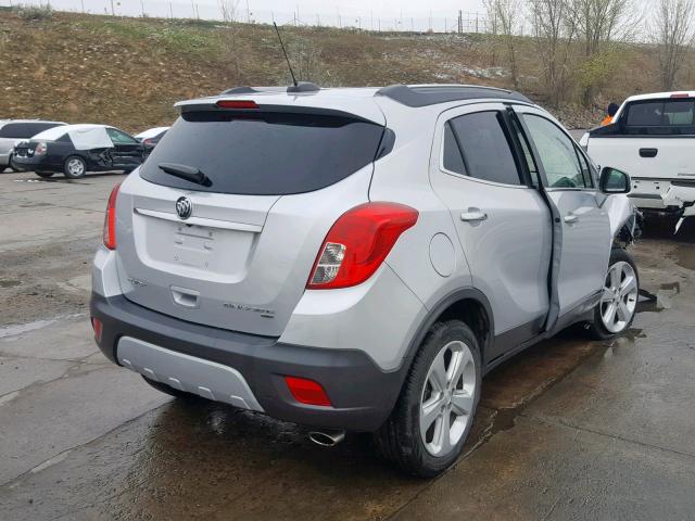 KL4CJESB6GB637473 - 2016 BUICK ENCORE SILVER photo 4