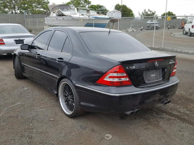 WDBRF76J76F731592 - 2006 MERCEDES-BENZ C 55 AMG BLACK photo 3