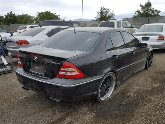 WDBRF76J76F731592 - 2006 MERCEDES-BENZ C 55 AMG BLACK photo 4