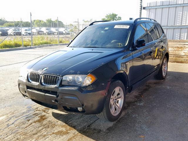 WBXPA93476WD26839 - 2006 BMW X3 3.0I BLACK photo 2