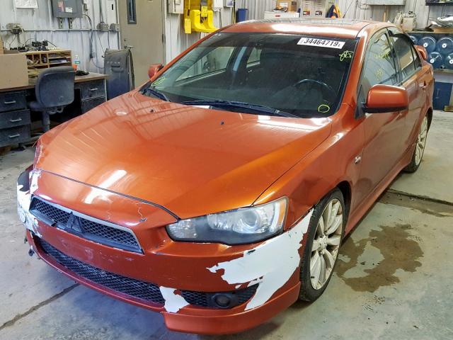 JA3AU86W79U016882 - 2009 MITSUBISHI LANCER GTS ORANGE photo 2