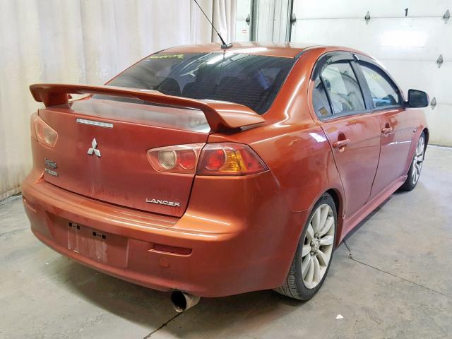 JA3AU86W79U016882 - 2009 MITSUBISHI LANCER GTS ORANGE photo 4