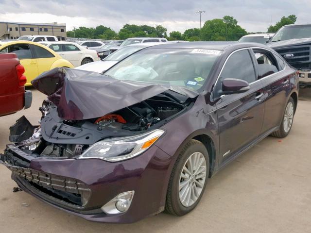 4T1BD1EB0DU014231 - 2013 TOYOTA AVALON HYB MAROON photo 2