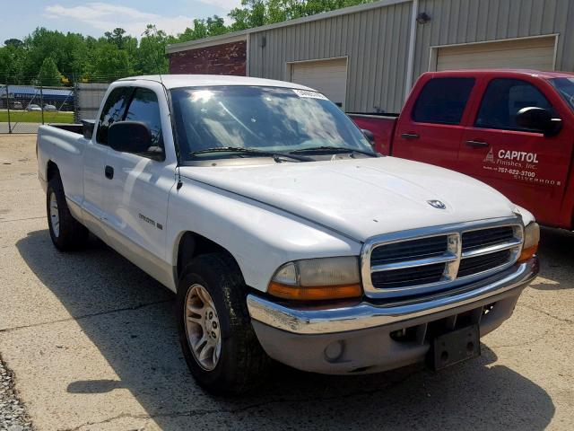 1B7GL22X81S163111 - 2001 DODGE DAKOTA WHITE photo 1