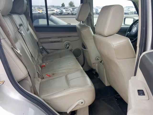 1J8HG58N76C252999 - 2006 JEEP COMMANDER SILVER photo 6