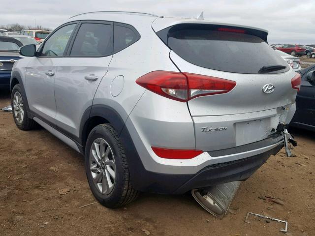 KM8J33A49JU799541 - 2018 HYUNDAI TUCSON SEL SILVER photo 3