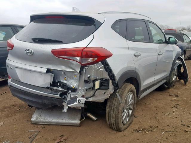 KM8J33A49JU799541 - 2018 HYUNDAI TUCSON SEL SILVER photo 4