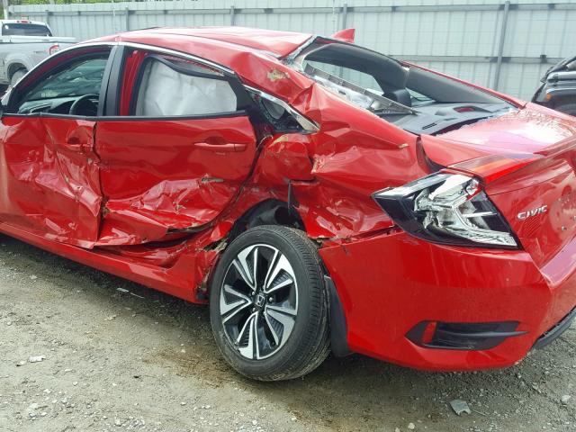 2HGFC1F79HH633732 - 2017 HONDA CIVIC EXL RED photo 9