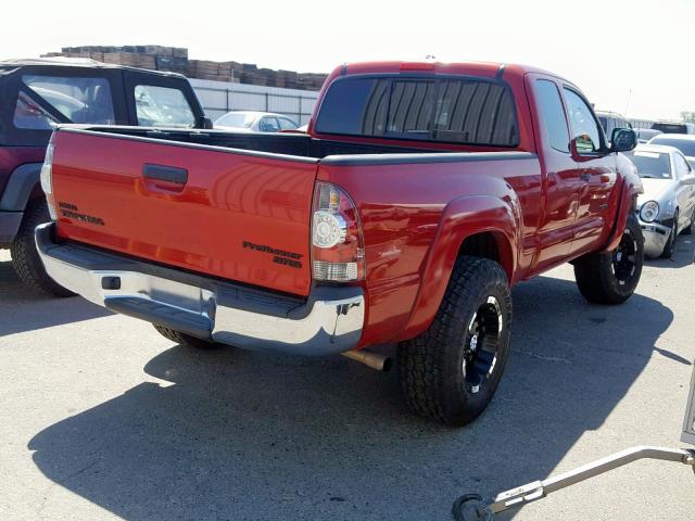 5TETX62N39Z659840 - 2009 TOYOTA TACOMA PRE RED photo 4