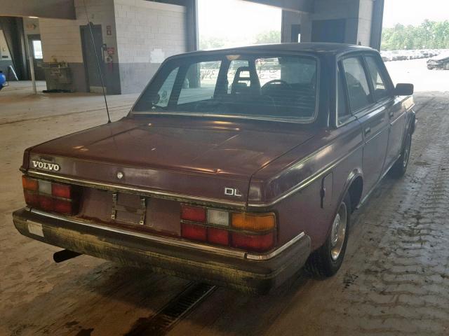 YV1AX884XF1127616 - 1985 VOLVO 244 DL PURPLE photo 4