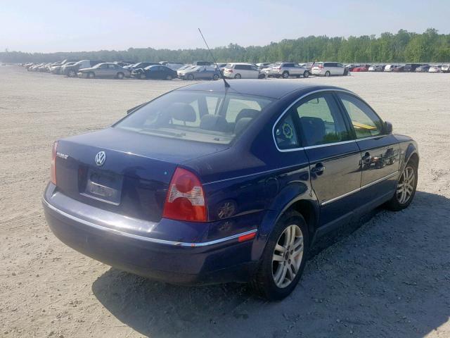 WVWMD63B63E061639 - 2003 VOLKSWAGEN PASSAT GL BLUE photo 4