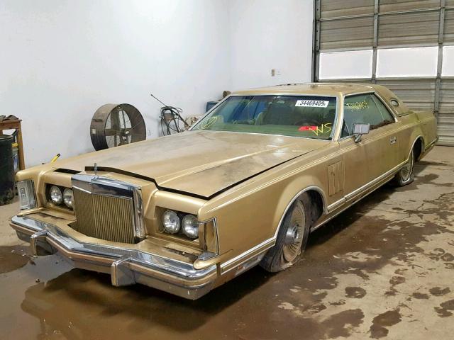 8Y89A919490 - 1972 LINCOLN MARK VII GOLD photo 2