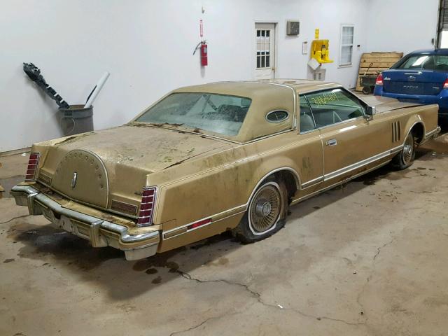 8Y89A919490 - 1972 LINCOLN MARK VII GOLD photo 4