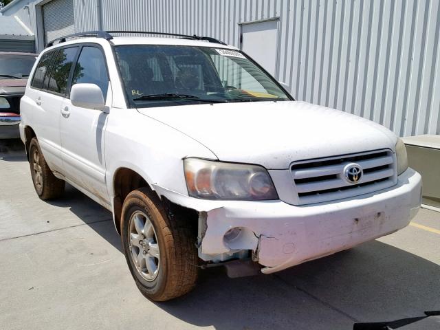 JTEEP21A150112913 - 2005 TOYOTA HIGHLANDER WHITE photo 1