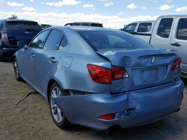 JTHBK262865018439 - 2006 LEXUS IS 250 BLUE photo 3