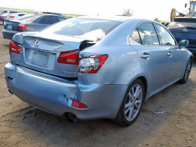 JTHBK262865018439 - 2006 LEXUS IS 250 BLUE photo 4