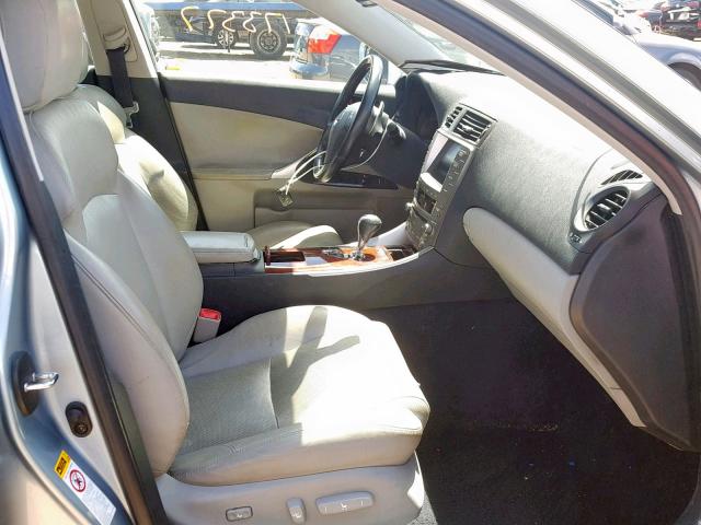 JTHBK262865018439 - 2006 LEXUS IS 250 BLUE photo 5