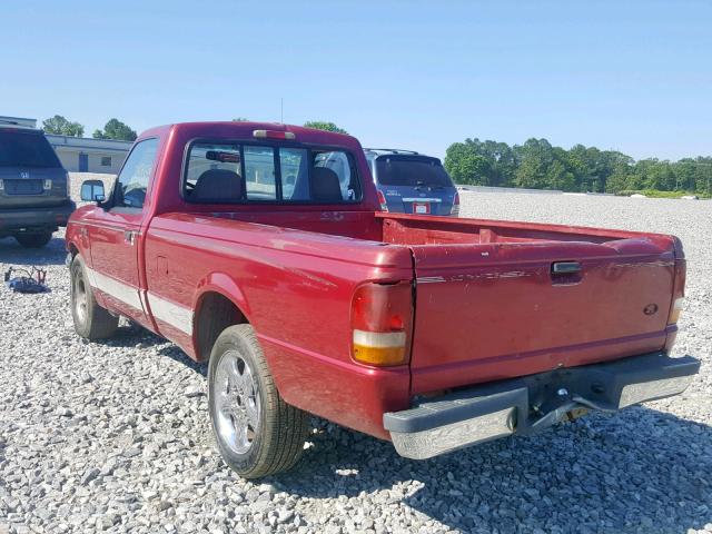 1FTCR10A6RPB68411 - 1994 FORD RANGER BURGUNDY photo 3