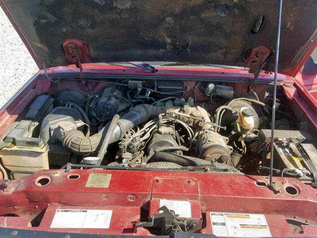 1FTCR10A6RPB68411 - 1994 FORD RANGER BURGUNDY photo 7