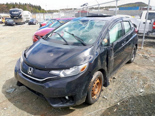 3HGGK5H85FM101459 - 2015 HONDA FIT EX BLACK photo 2