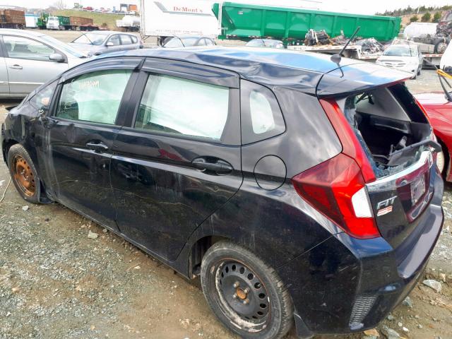 3HGGK5H85FM101459 - 2015 HONDA FIT EX BLACK photo 3