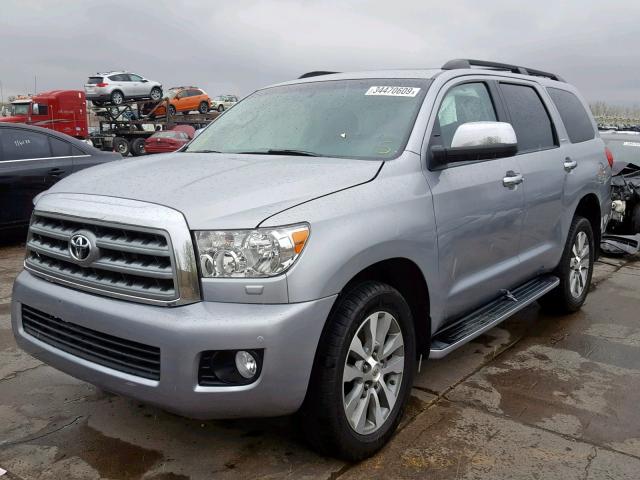 5TDJW5G13GS133261 - 2016 TOYOTA SEQUOIA LI SILVER photo 2