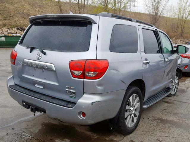 5TDJW5G13GS133261 - 2016 TOYOTA SEQUOIA LI SILVER photo 4