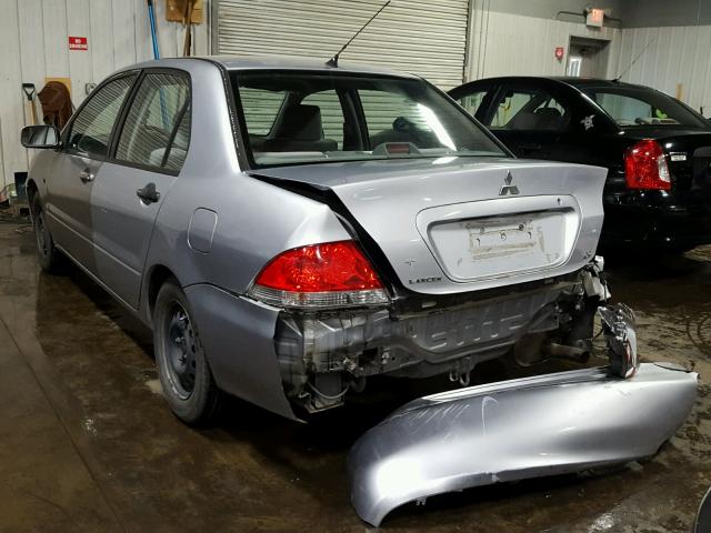 JA3AJ26E65U016668 - 2005 MITSUBISHI LANCER ES SILVER photo 3