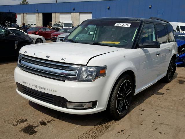 2FMHK6C80FBA08863 - 2015 FORD FLEX SEL WHITE photo 2