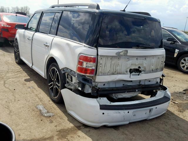 2FMHK6C80FBA08863 - 2015 FORD FLEX SEL WHITE photo 3