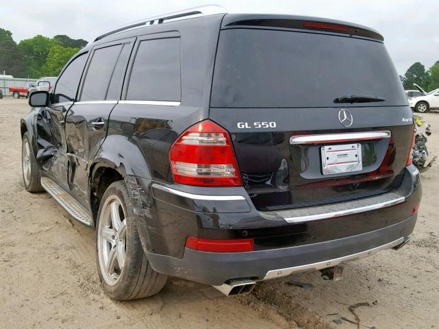 4JGBF86E18A308661 - 2008 MERCEDES-BENZ GL 550 4MA BLACK photo 3