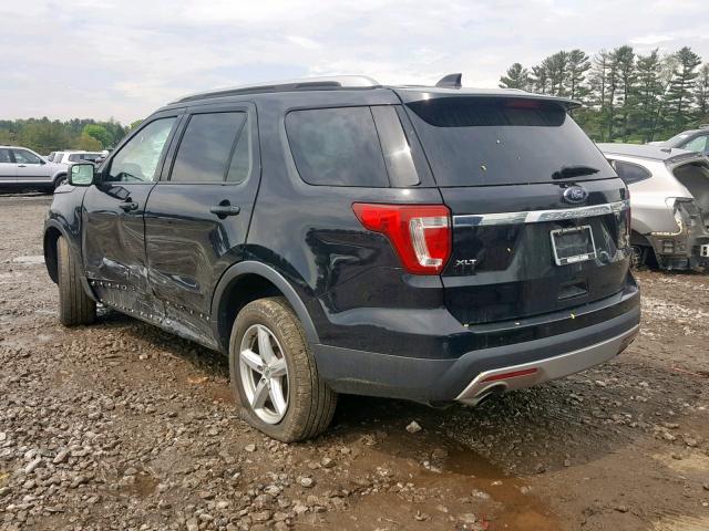 1FM5K8DH3GGA50581 - 2016 FORD EXPLORER X BLACK photo 3