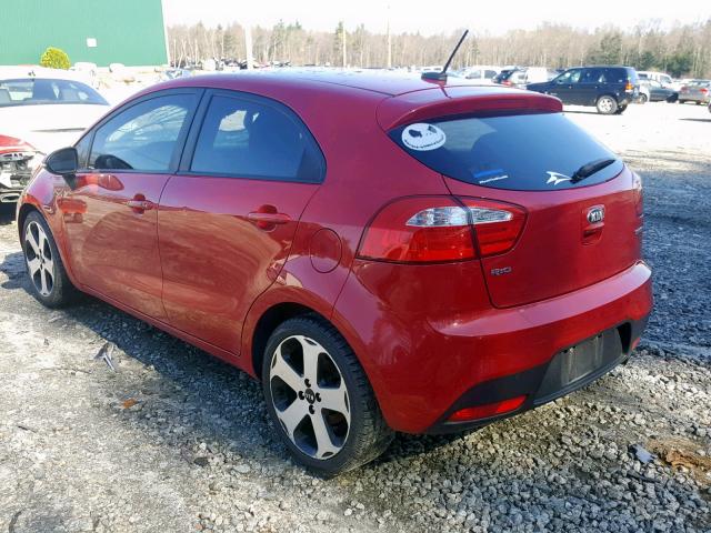 KNADN5A39D6153713 - 2013 KIA RIO EX RED photo 3