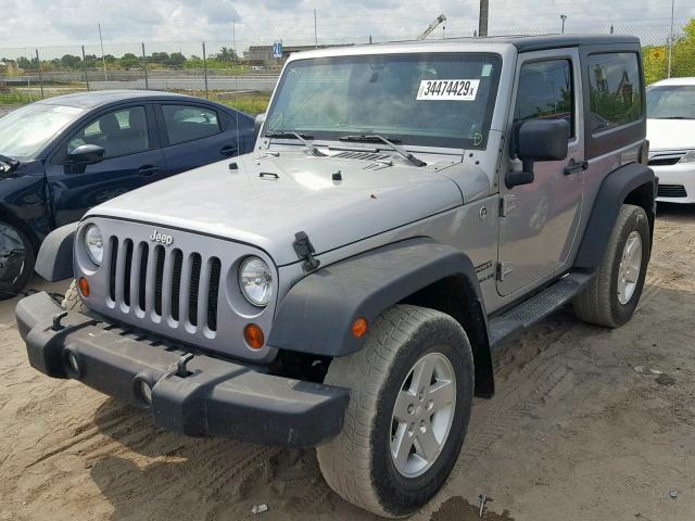 1C4AJWAG5DL706367 - 2013 JEEP WRANGLER S GRAY photo 2