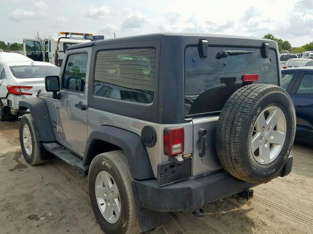 1C4AJWAG5DL706367 - 2013 JEEP WRANGLER S GRAY photo 3