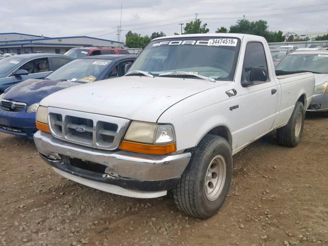 1FTYR10C7XPA10051 - 1999 FORD RANGER WHITE photo 2