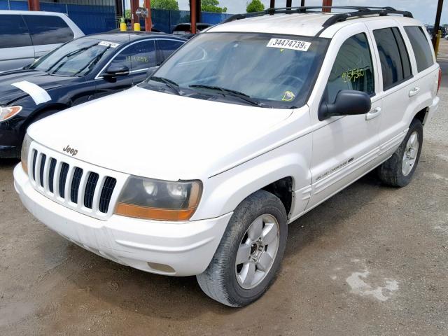 1J4GX58S61C563769 - 2001 JEEP GRAND CHER WHITE photo 2