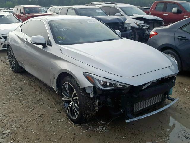 JN1CV7EKXHM110076 - 2017 INFINITI Q60 BASE SILVER photo 1