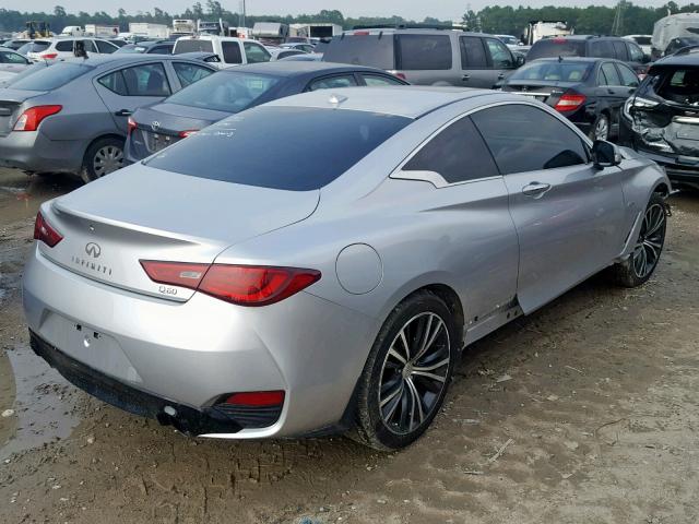 JN1CV7EKXHM110076 - 2017 INFINITI Q60 BASE SILVER photo 4