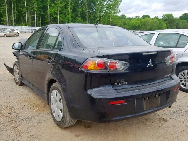 JA32U1FU7AU001720 - 2010 MITSUBISHI LANCER DE BLACK photo 3