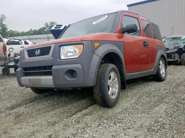 5J6YH27674L034775 - 2004 HONDA ELEMENT EX ORANGE photo 2