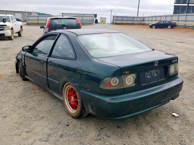 1HGEJ6129XL012552 - 1999 HONDA CIVIC DX GREEN photo 3