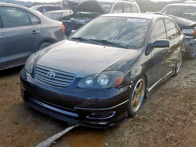 2T1BY32E66C550541 - 2006 TOYOTA COROLLA XR BLACK photo 2