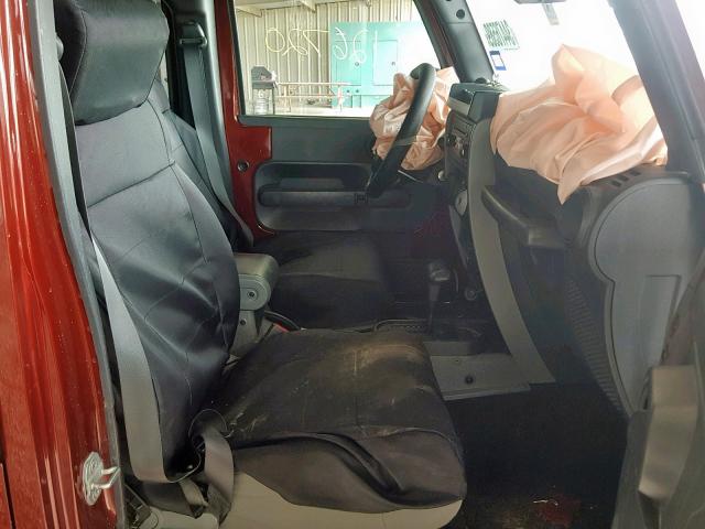 1J4GB591X7L118903 - 2007 JEEP WRANGLER S RED photo 5